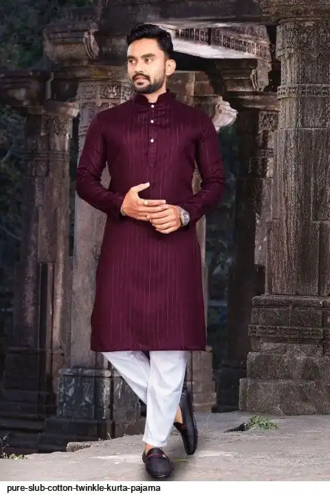 PURE SLUB COTTON TWINKLE KURTA PAJAMA E