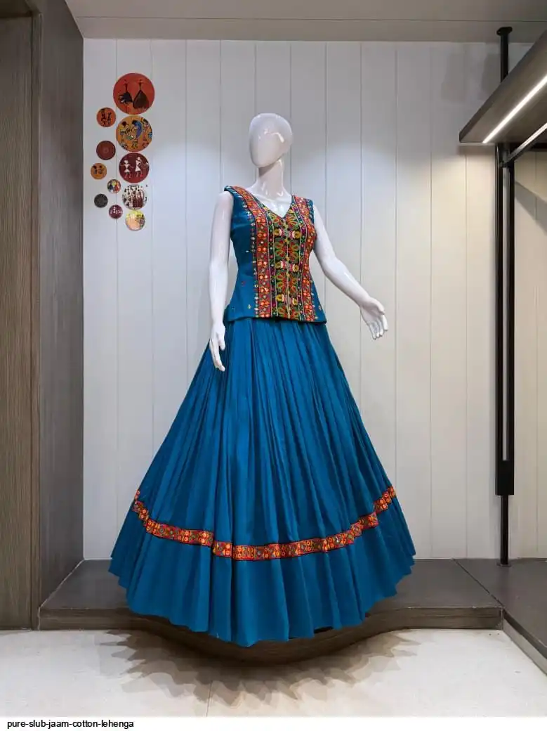 PURE SLUB JAAM COTTON LEHENGA 2