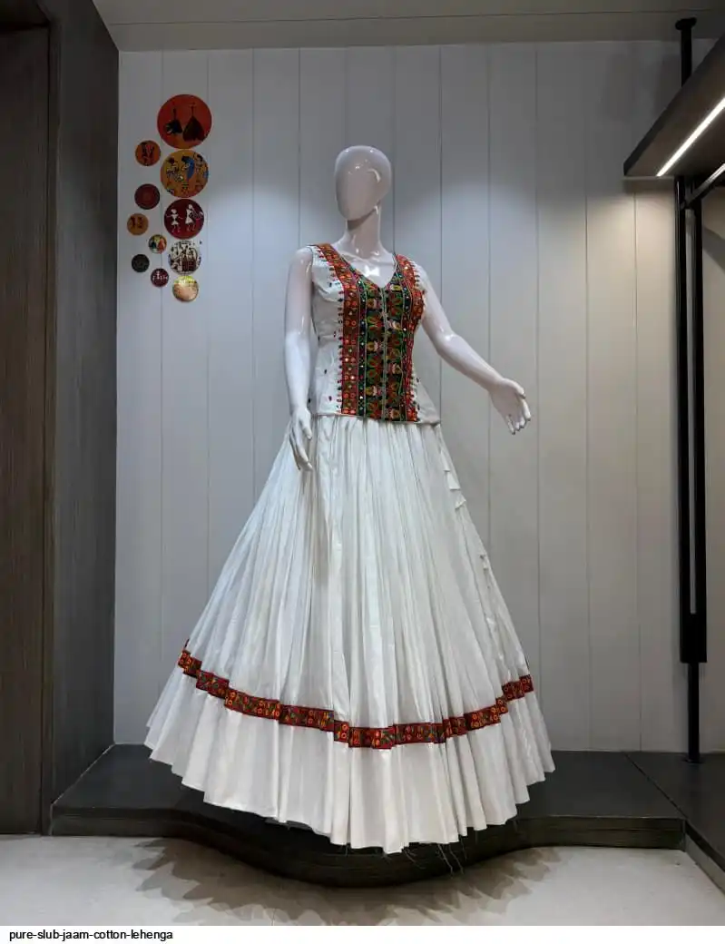 PURE SLUB JAAM COTTON LEHENGA 1