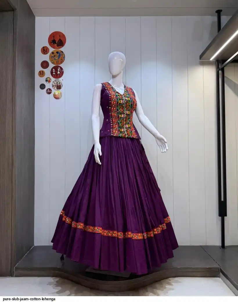 PURE SLUB JAAM COTTON LEHENGA 5