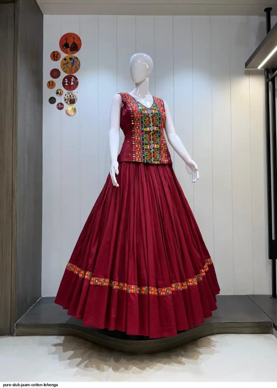 PURE SLUB JAAM COTTON LEHENGA 7