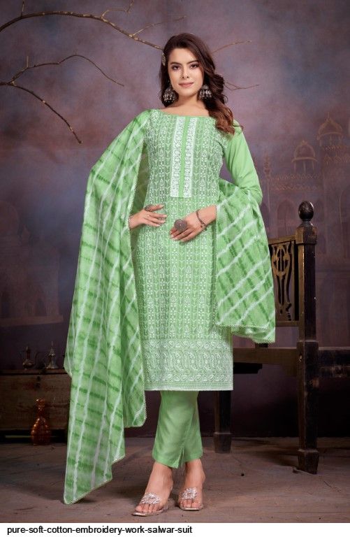 PURE SOFT COTTON EMBROIDERY WORK SALWAR SUIT