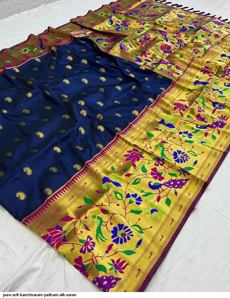 PURE SOFT KANCHIVARAM PAITHANI SILK SAREE F