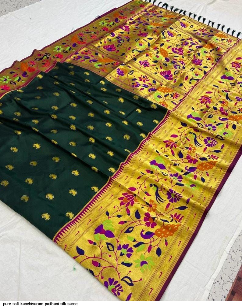 PURE SOFT KANCHIVARAM PAITHANI SILK SAREE G