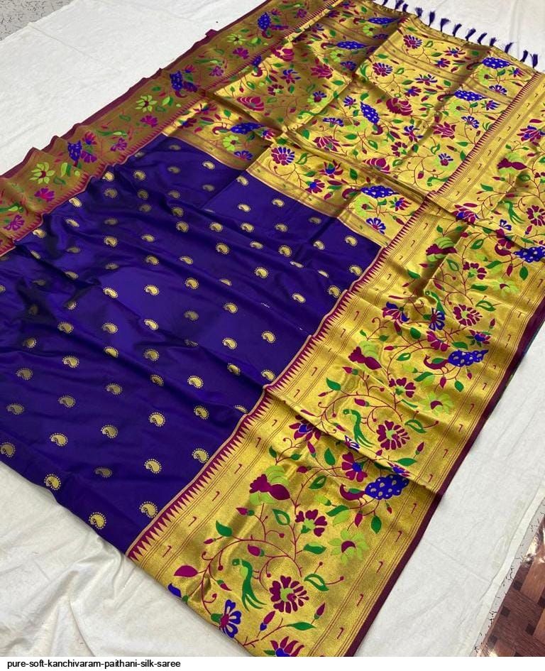 PURE SOFT KANCHIVARAM PAITHANI SILK SAREE C