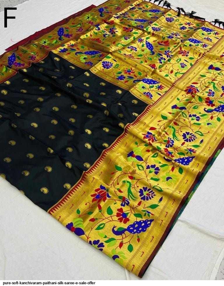 PURE SOFT KANCHIVARAM PAITHANI SILK SAREE F SALE OFFER