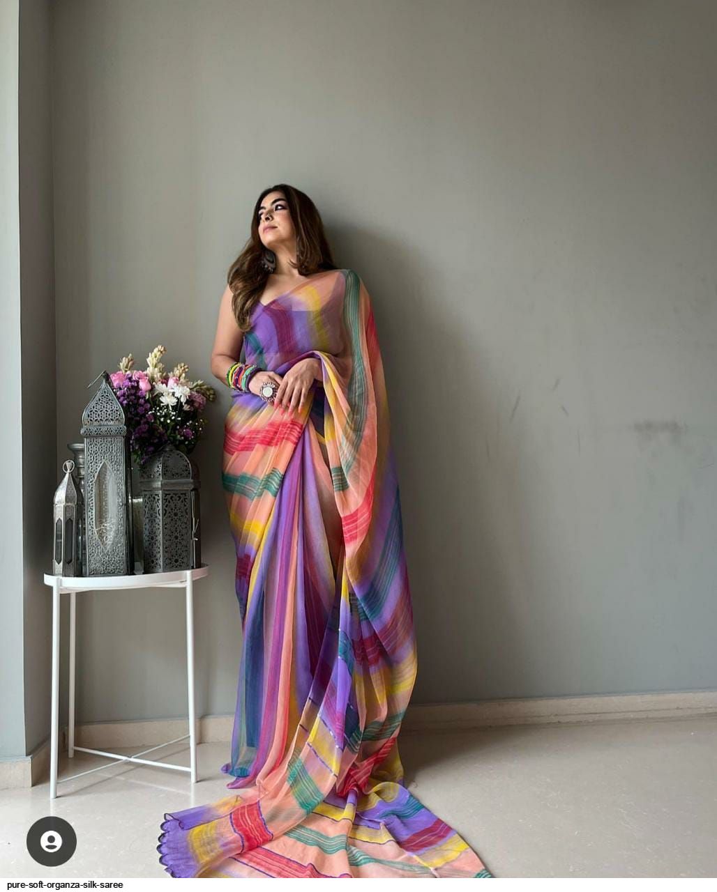 Pure soft organza silk saree