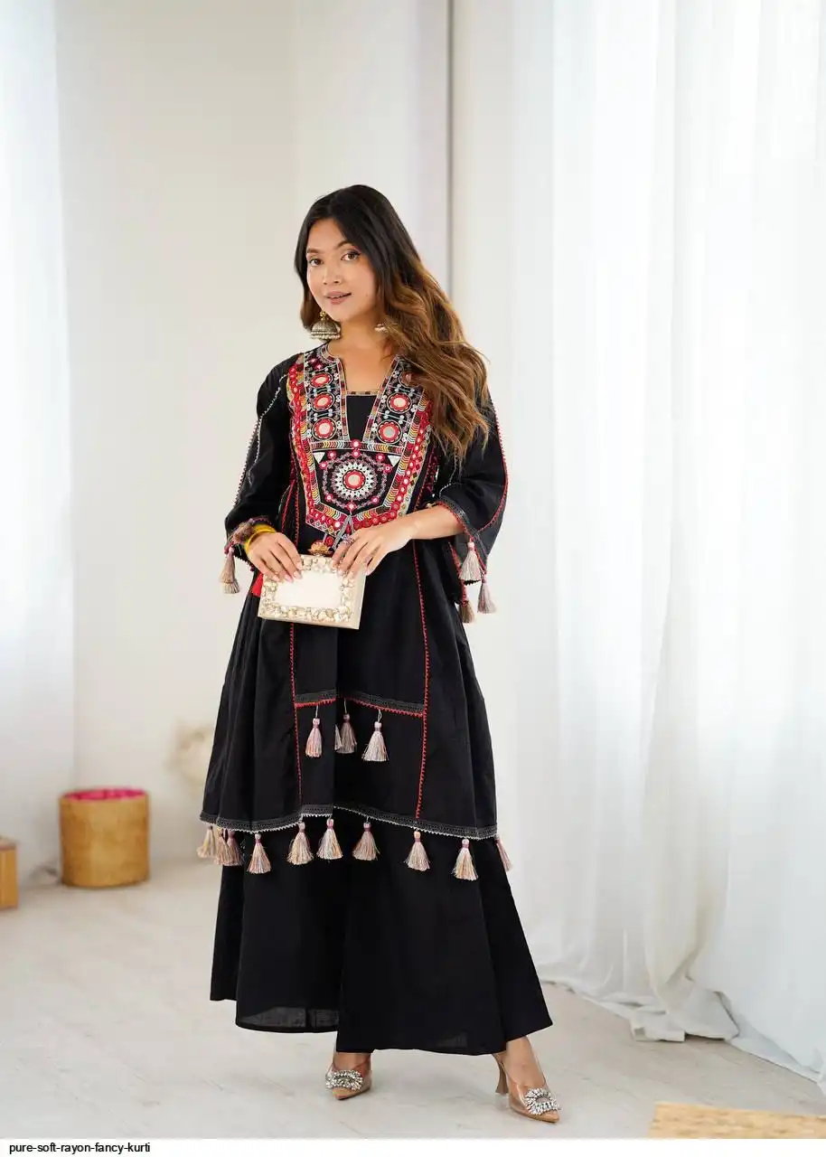 PURE SOFT RAYON FANCY KURTI C