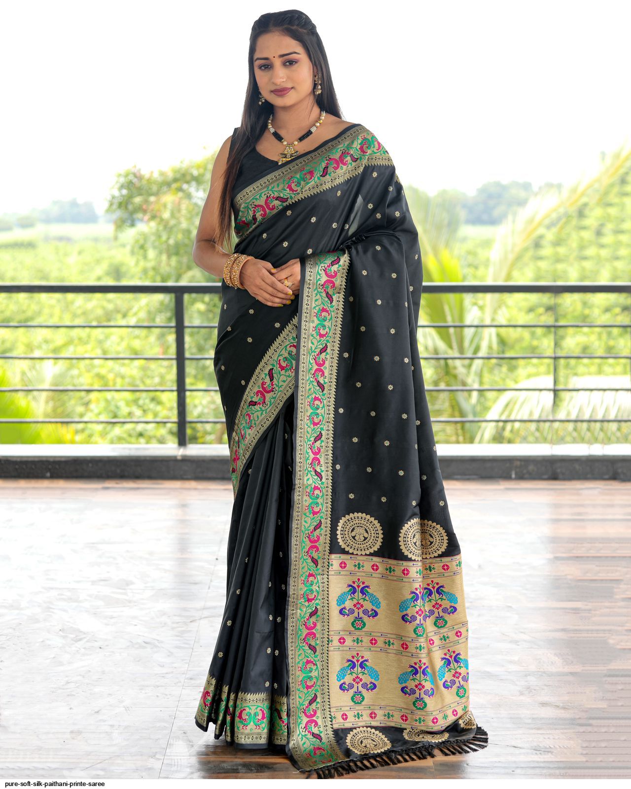 Buy the elegant Pure White Paithani Saree online-Karagiri – Karagiri Global