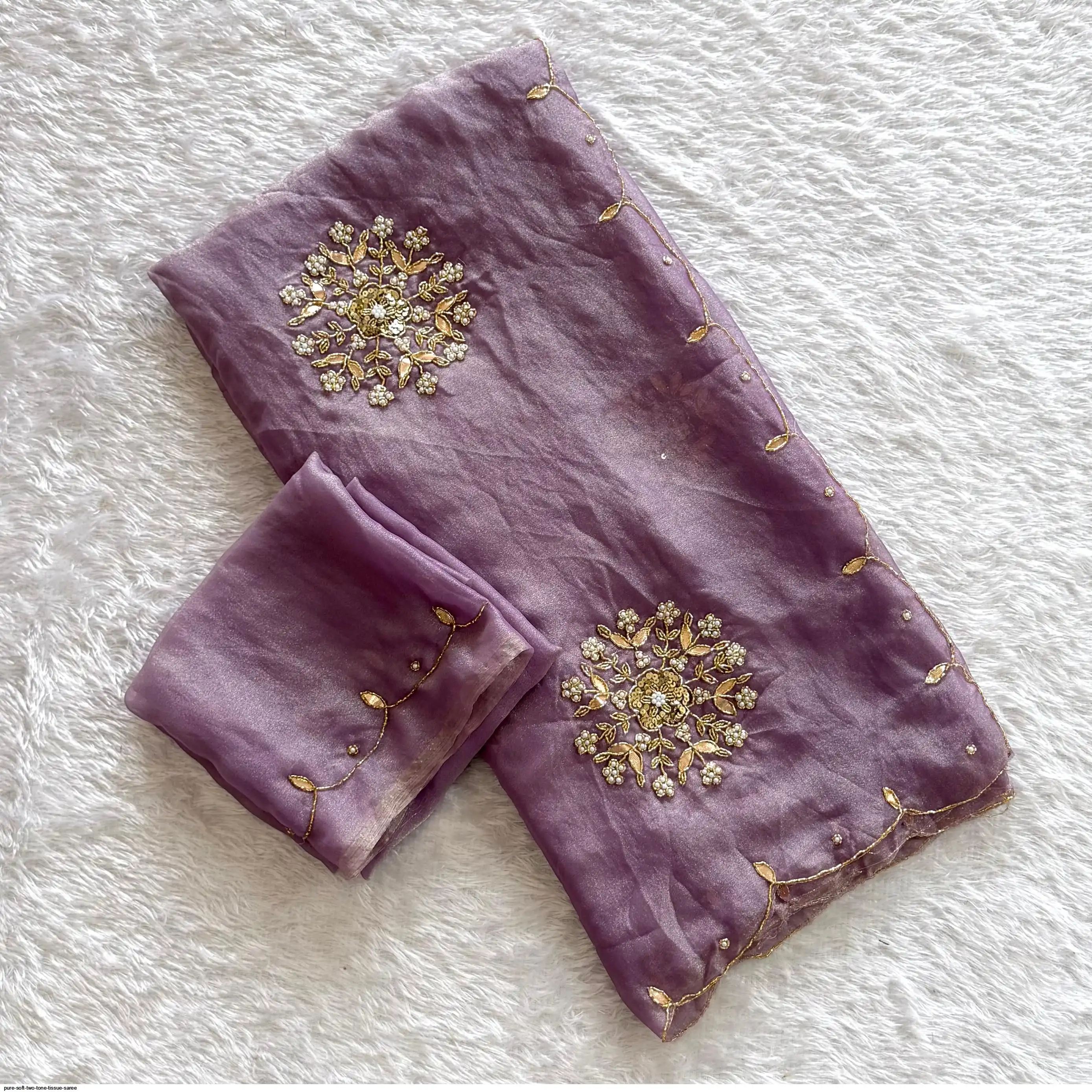 PURE SOFT TWO TONE TISSUE SAREE
