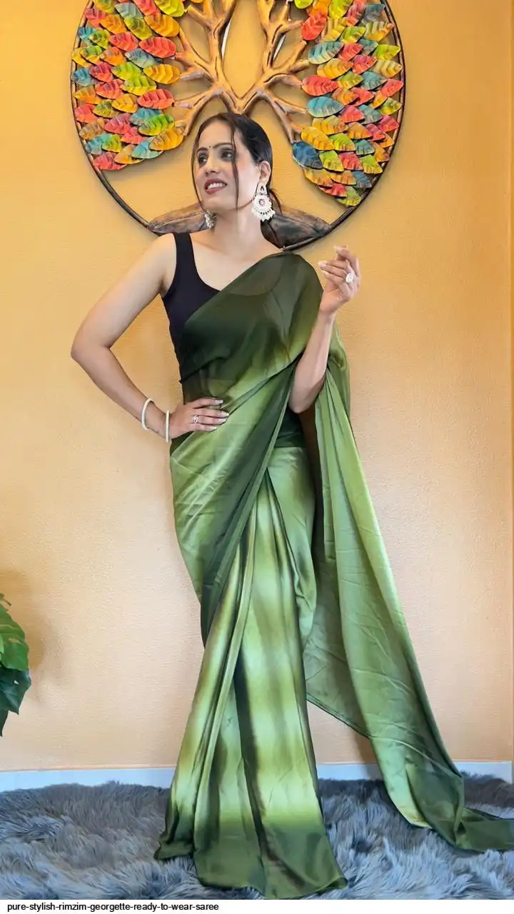 PURE STYLISH RIMZIM GEORGETTE READY TO WEAR SAREE 3
