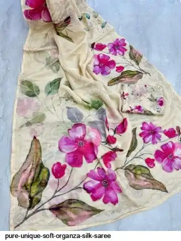 PURE UNIQUE Soft organza silk saree
