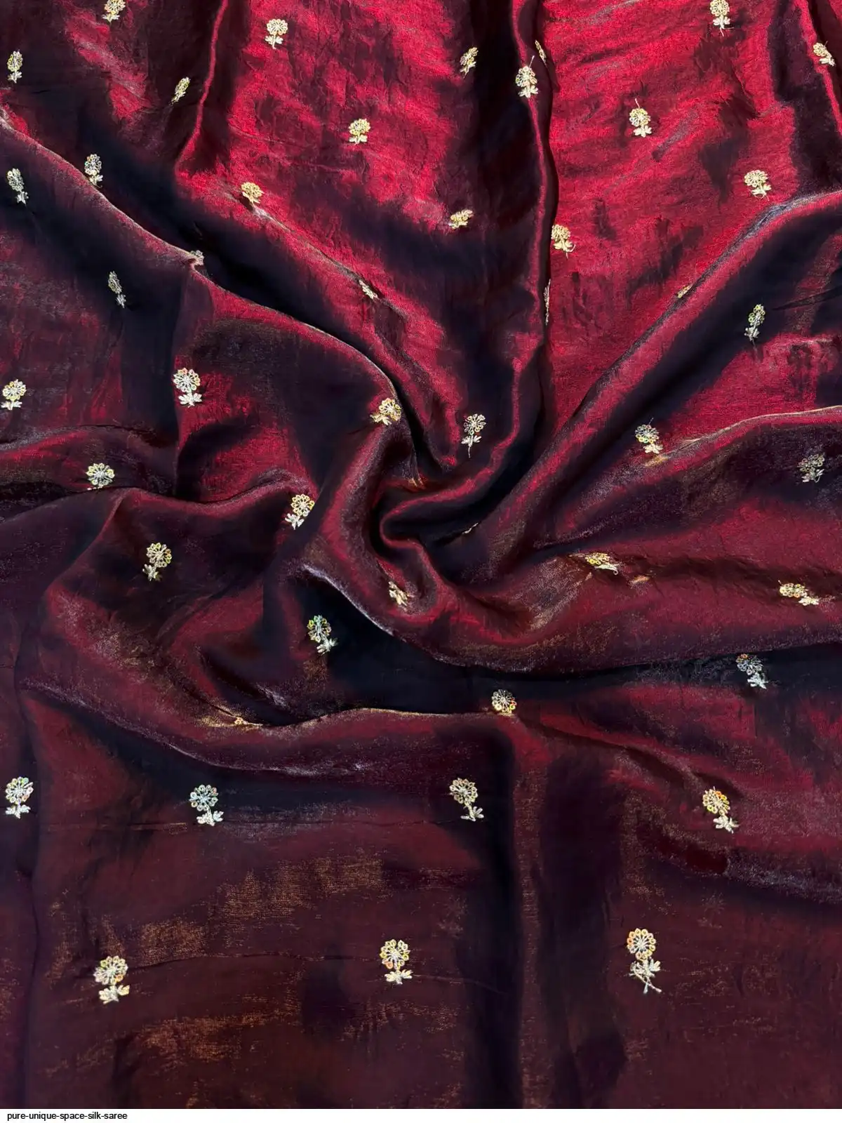 pure unique Space Silk saree