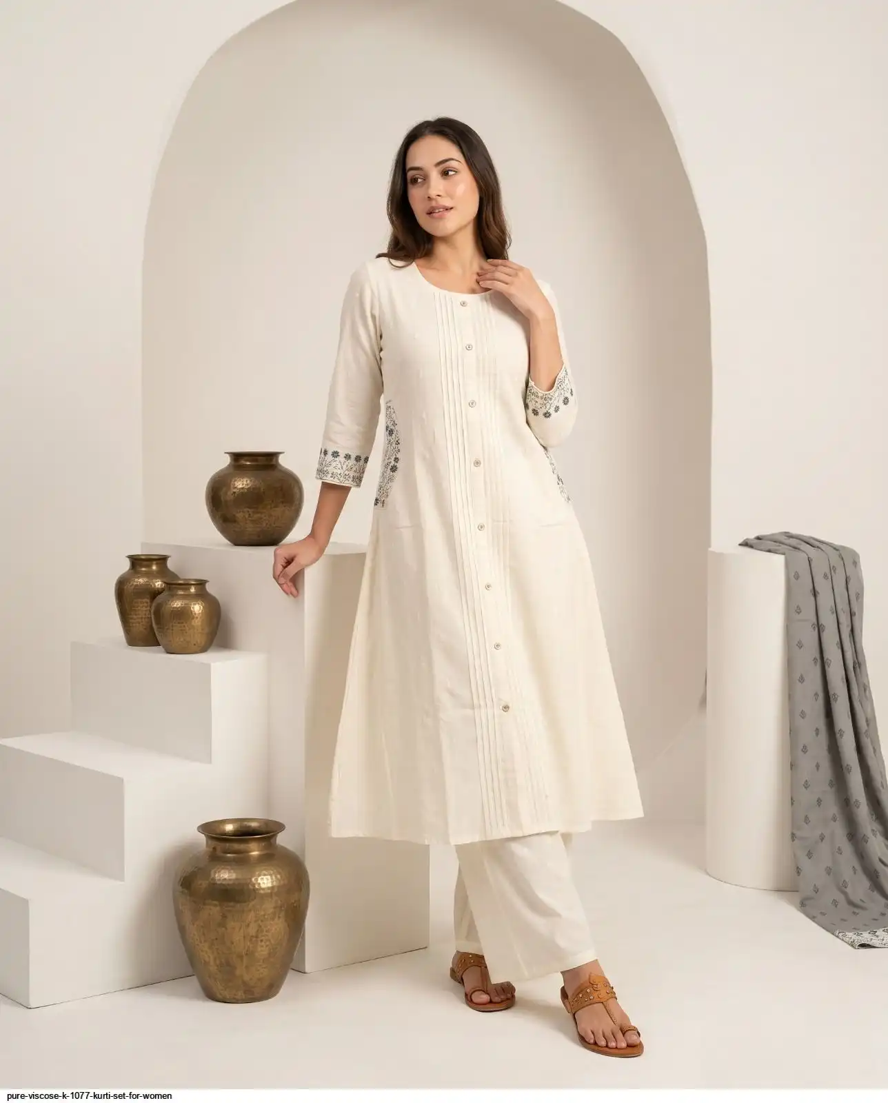 PURE VISCOSE K 1077 KURTI SET FOR WOMEN 2