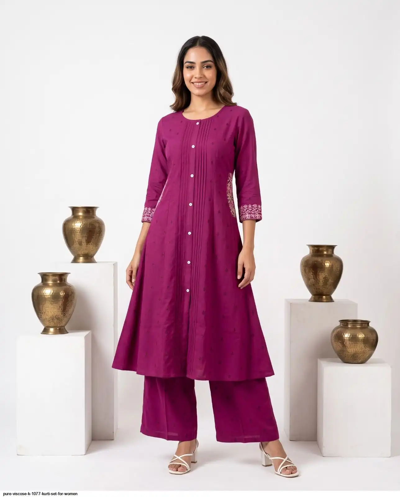 PURE VISCOSE K 1077 KURTI SET FOR WOMEN 3