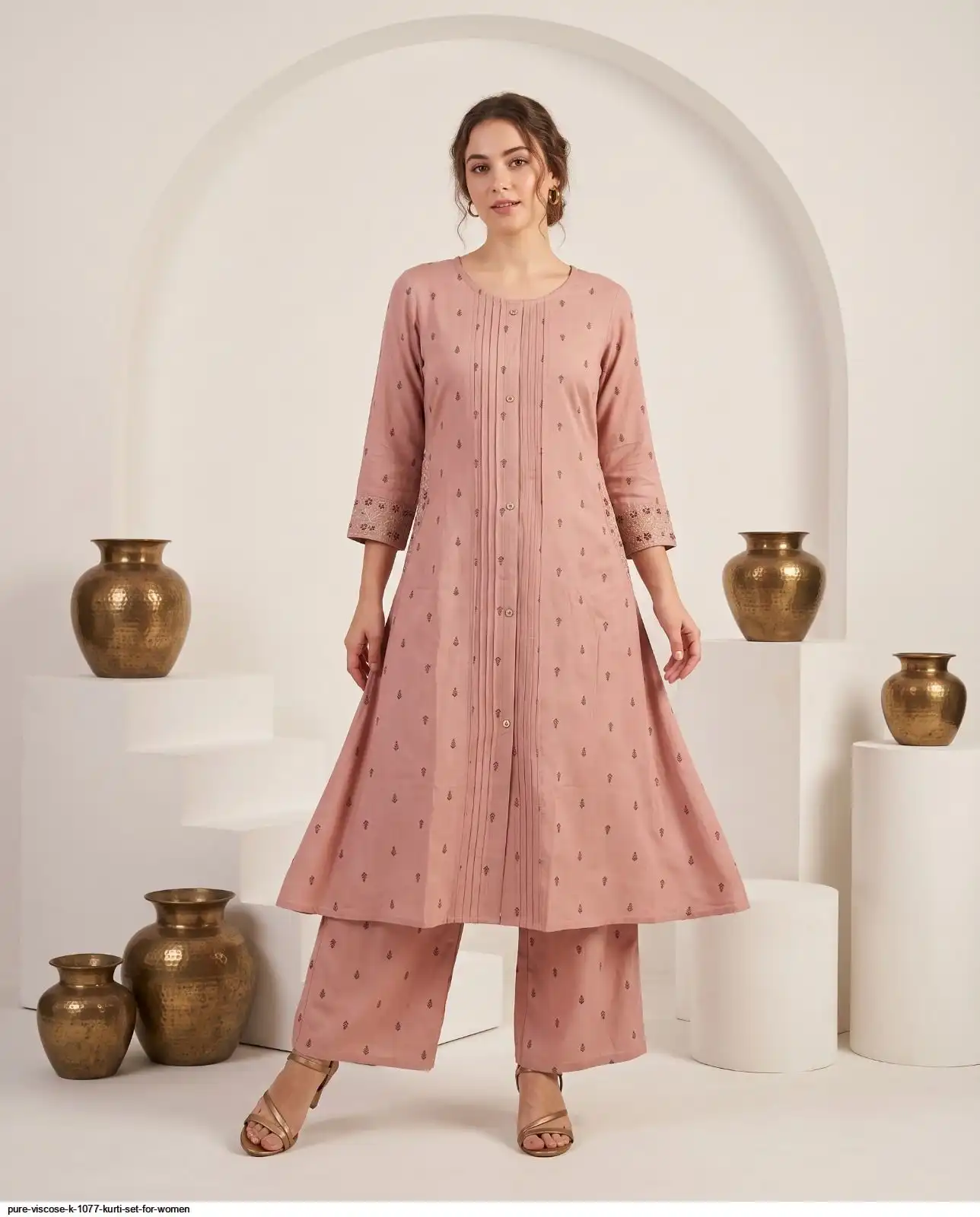 PURE VISCOSE K 1077 KURTI SET FOR WOMEN 4