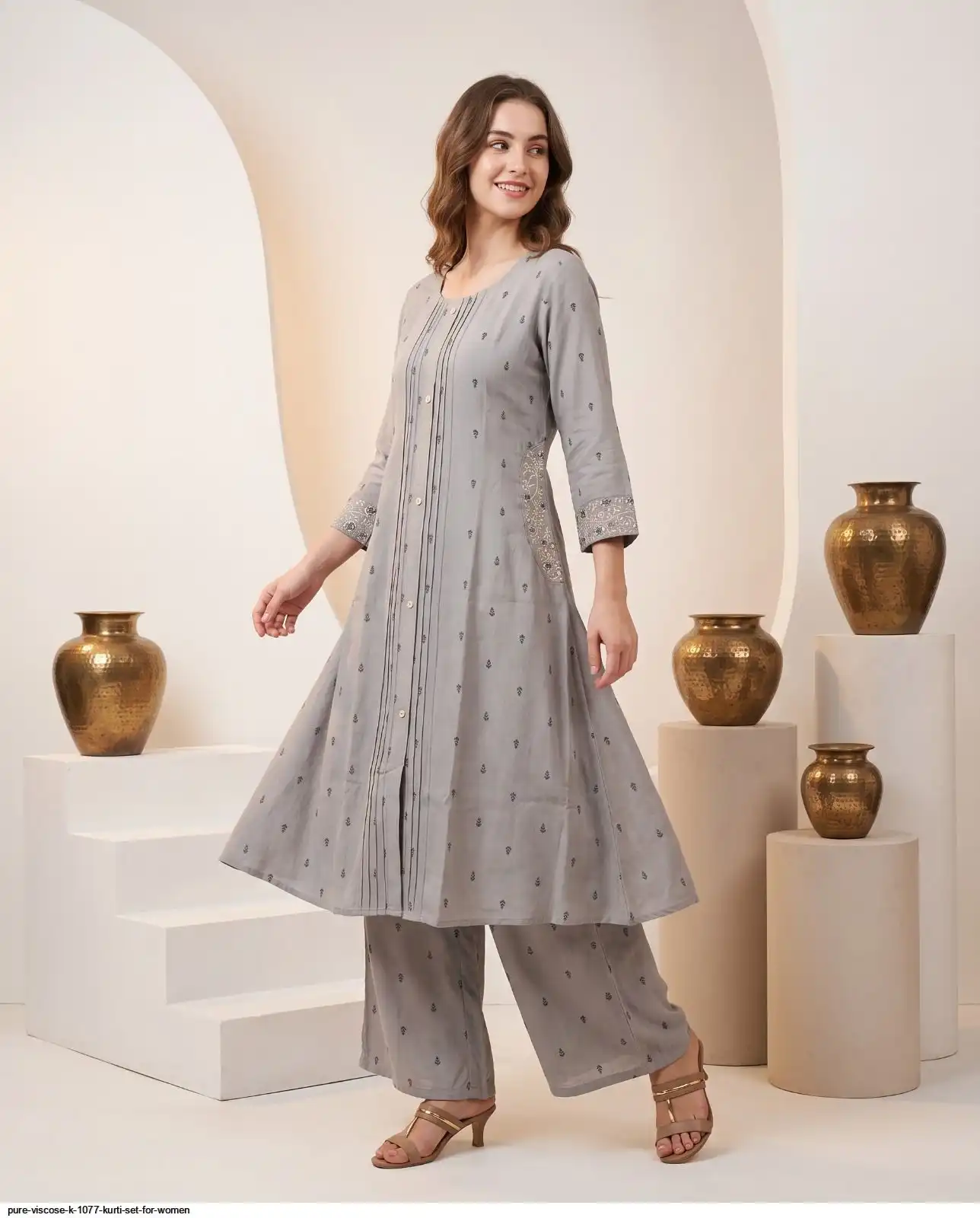 PURE VISCOSE K 1077 KURTI SET FOR WOMEN 6