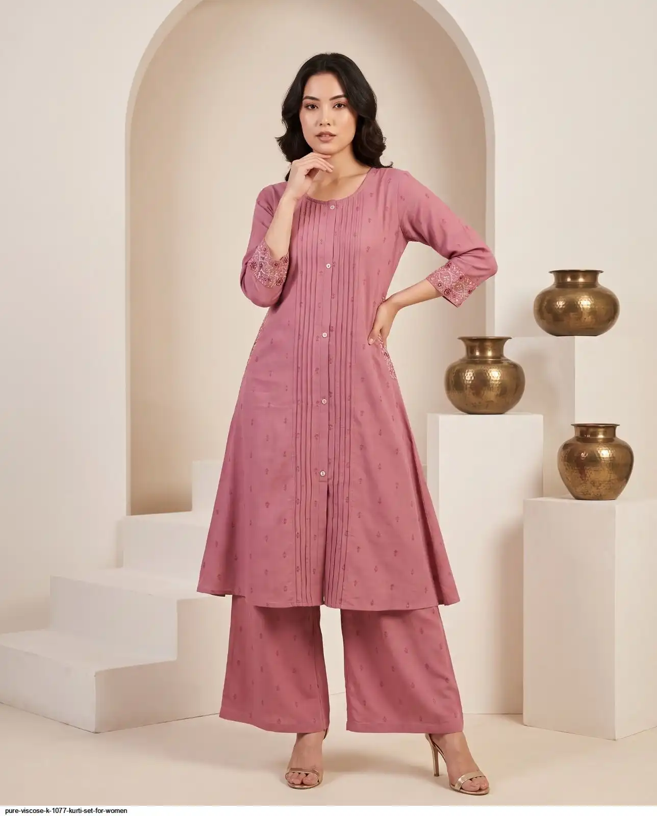 PURE VISCOSE K 1077 KURTI SET FOR WOMEN 5
