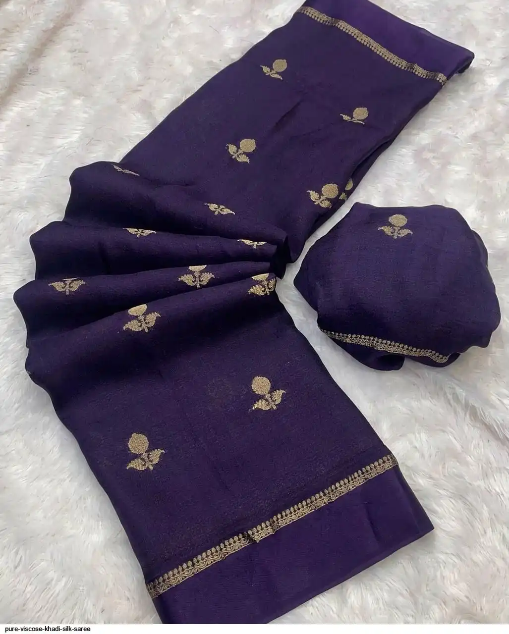 PURE VISCOSE KHADI SILK SAREE