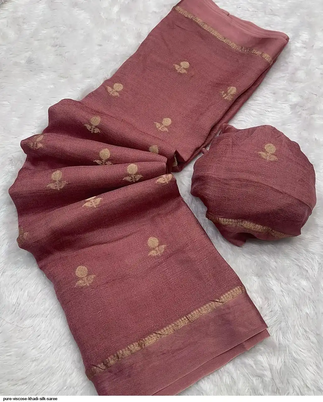 PURE VISCOSE KHADI SILK SAREE 4