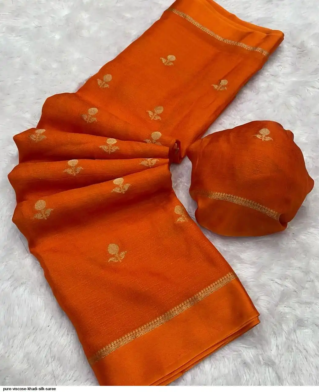 PURE VISCOSE KHADI SILK SAREE 7