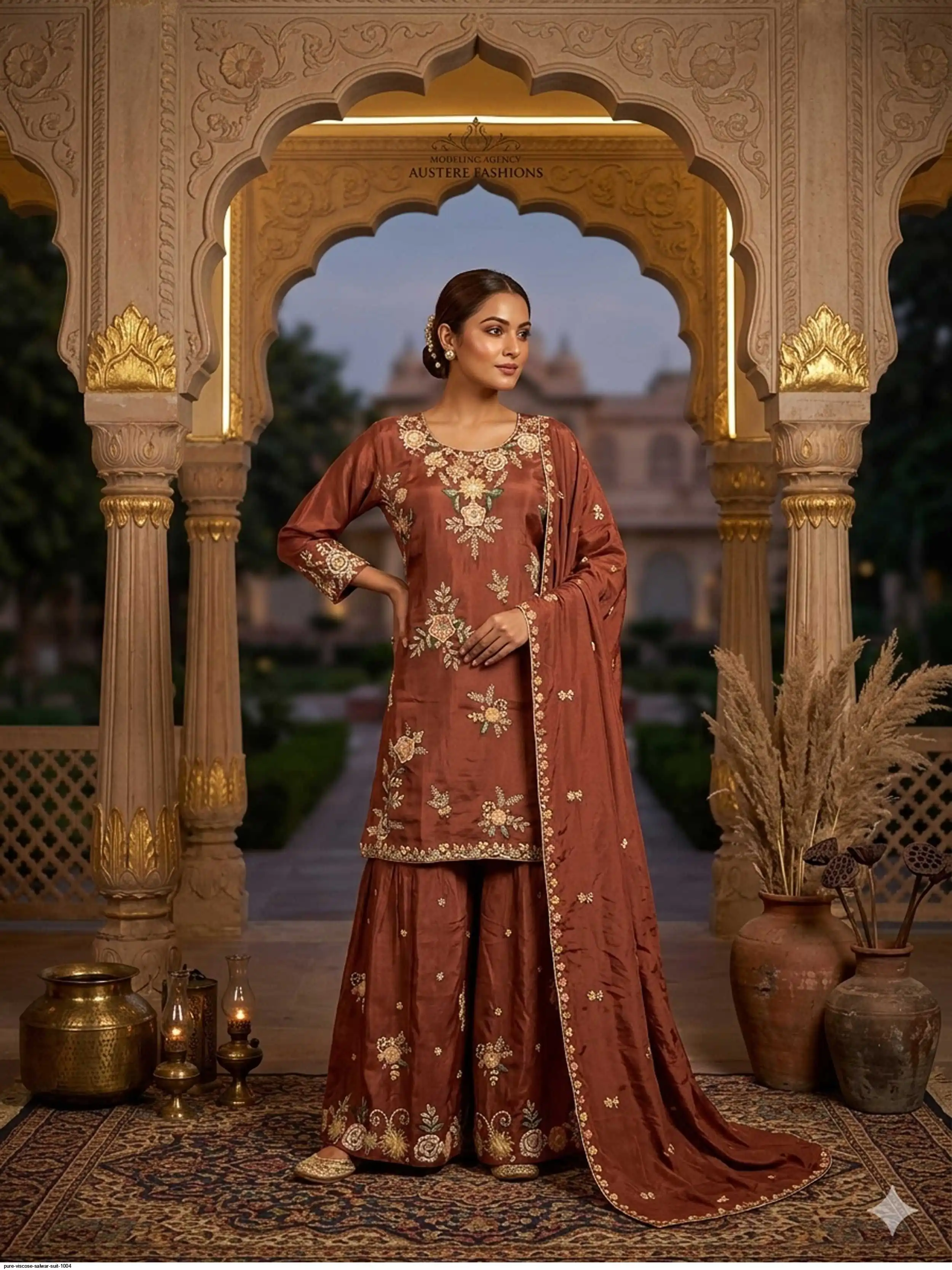 PURE VISCOSE SALWAR SUIT 1004 A