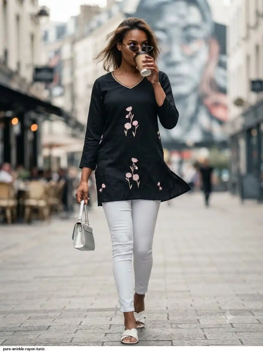PURE WRINKLE RAYON TUNIC 2
