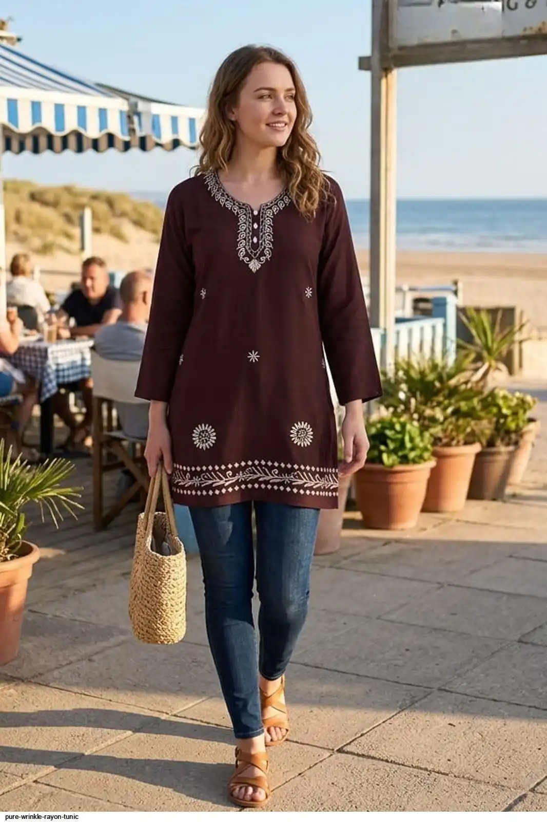 PURE WRINKLE RAYON TUNIC 14