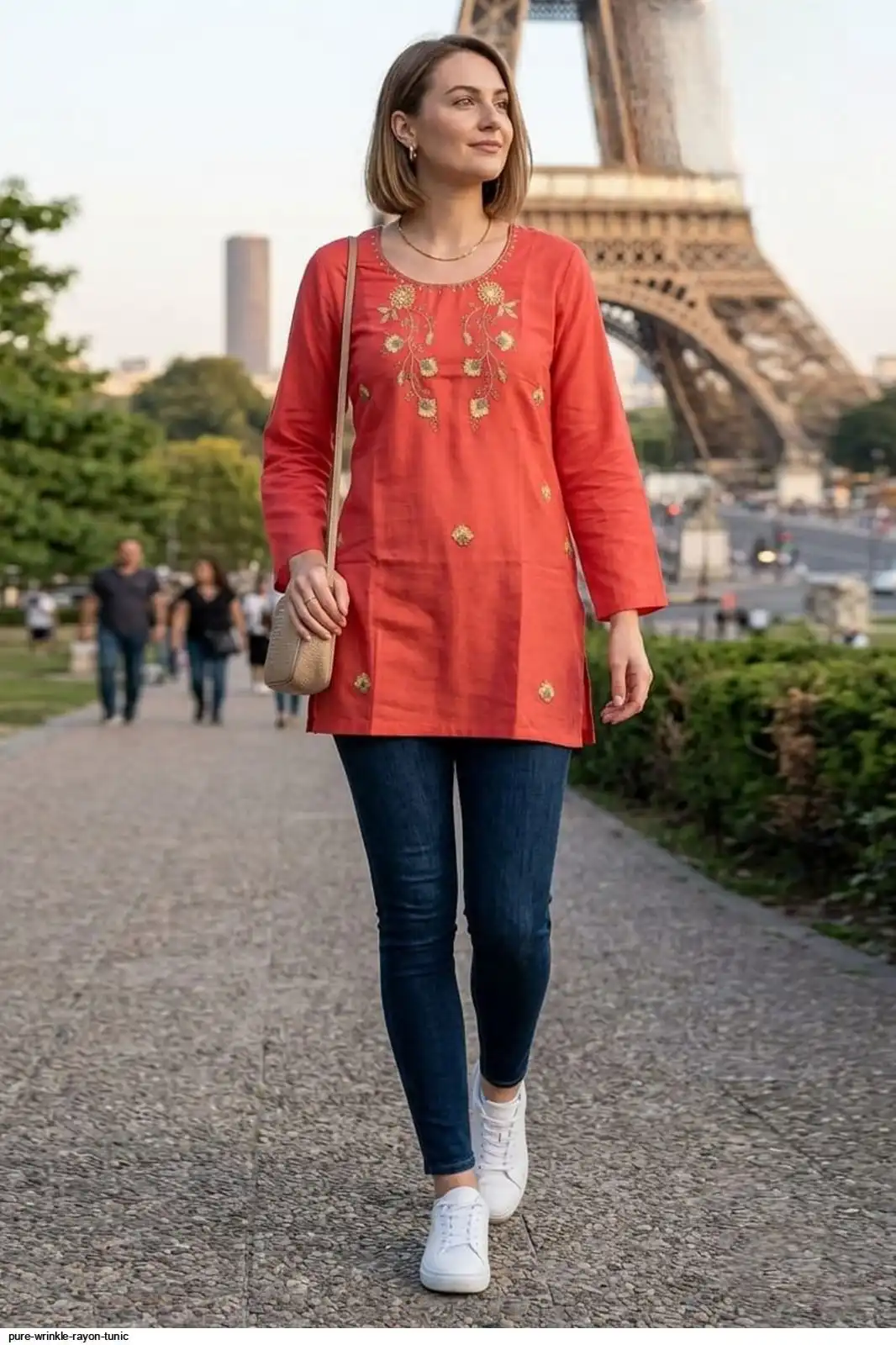 PURE WRINKLE RAYON TUNIC 15