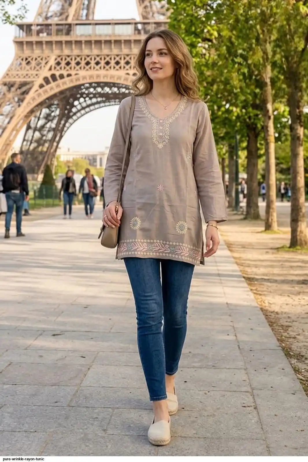 PURE WRINKLE RAYON TUNIC 16