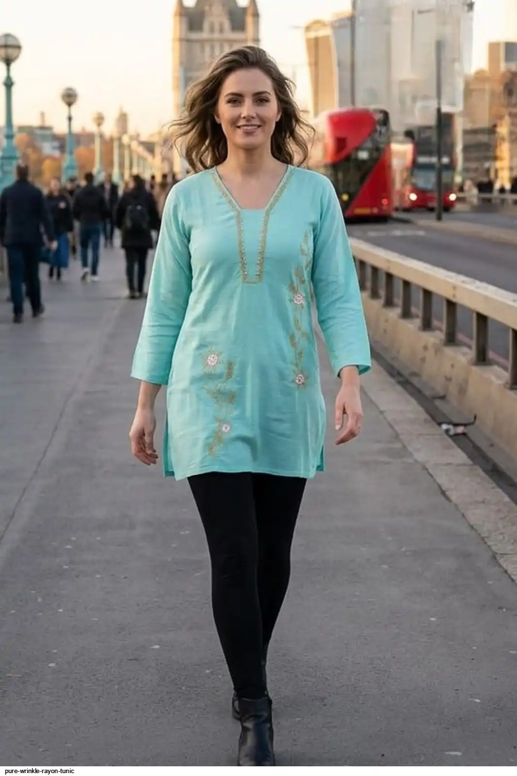 PURE WRINKLE RAYON TUNIC 19