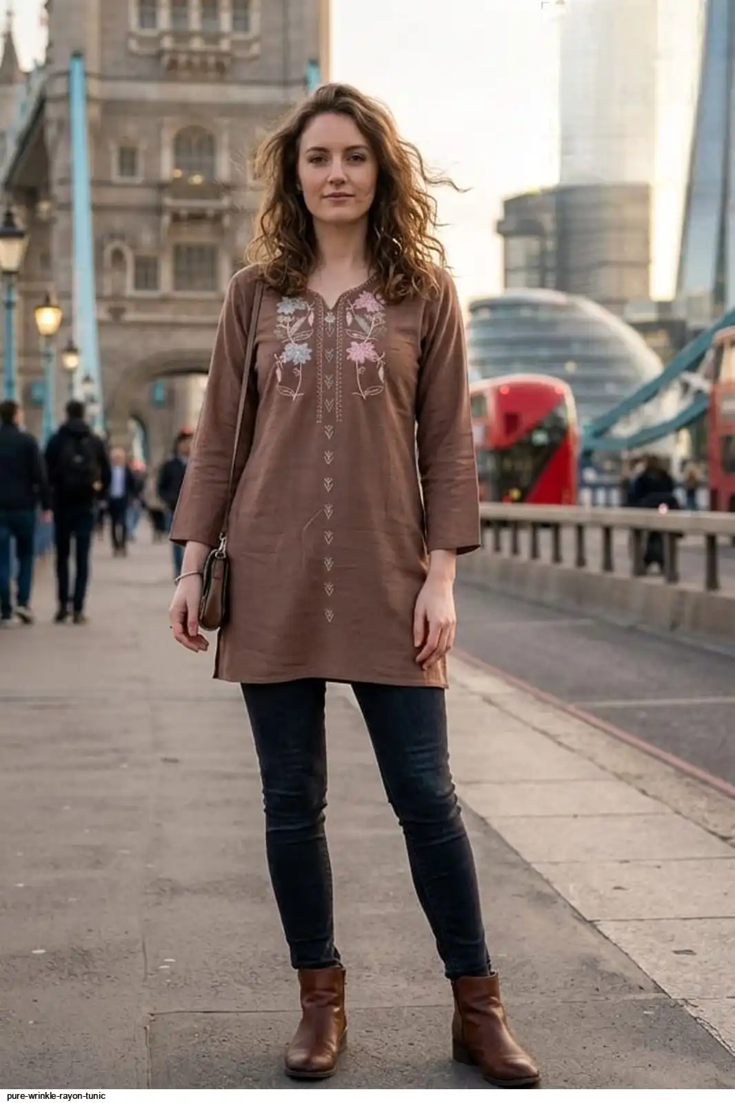PURE WRINKLE RAYON TUNIC 18