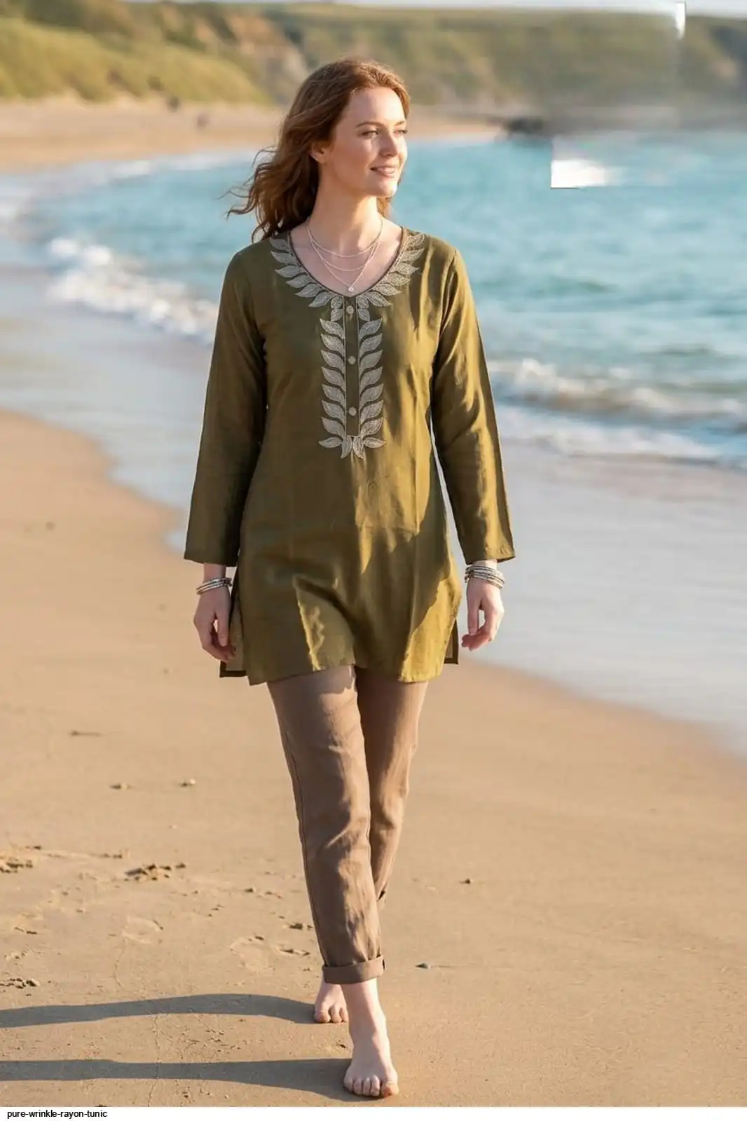 PURE WRINKLE RAYON TUNIC 21