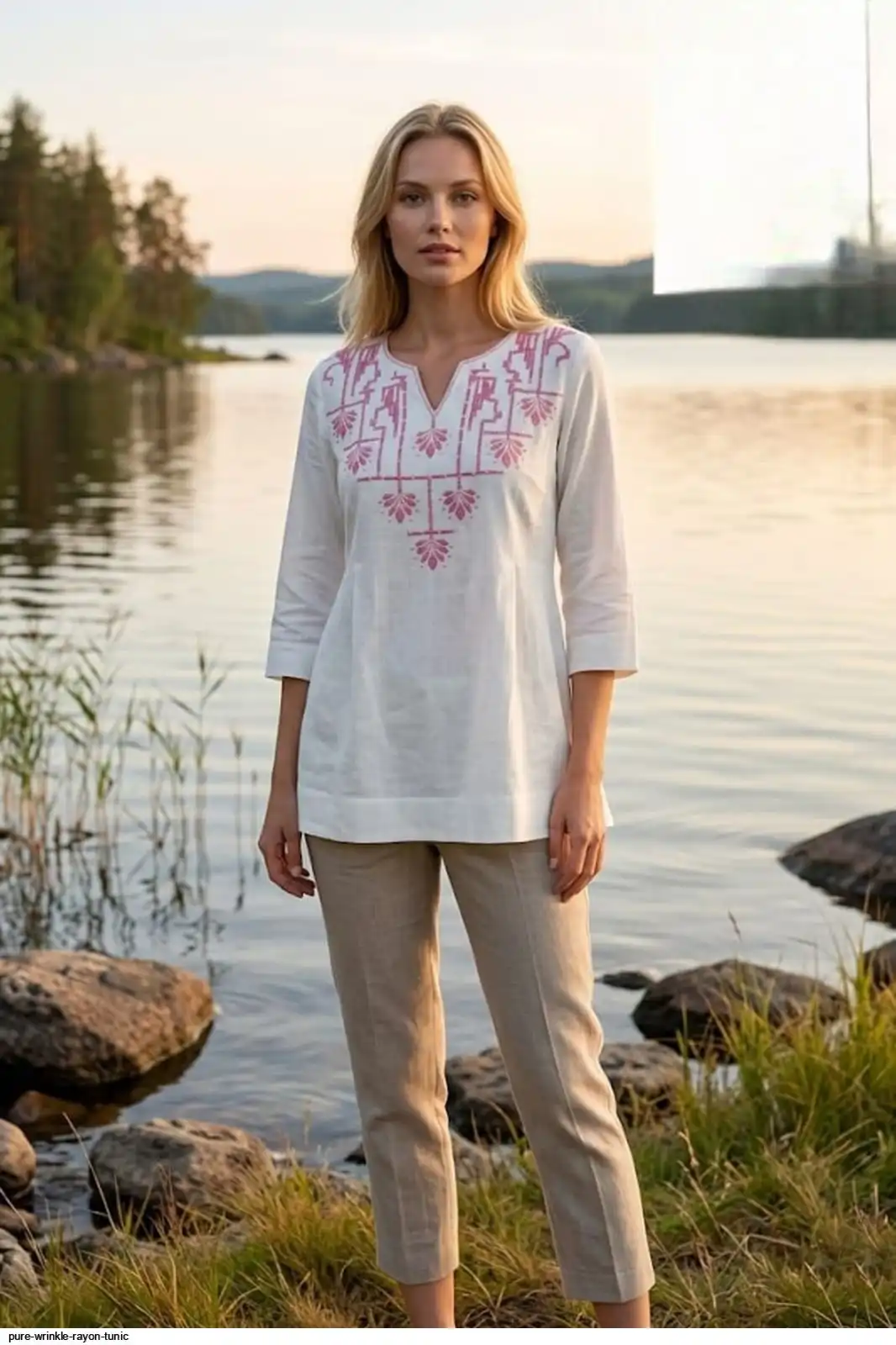 PURE WRINKLE RAYON TUNIC 22