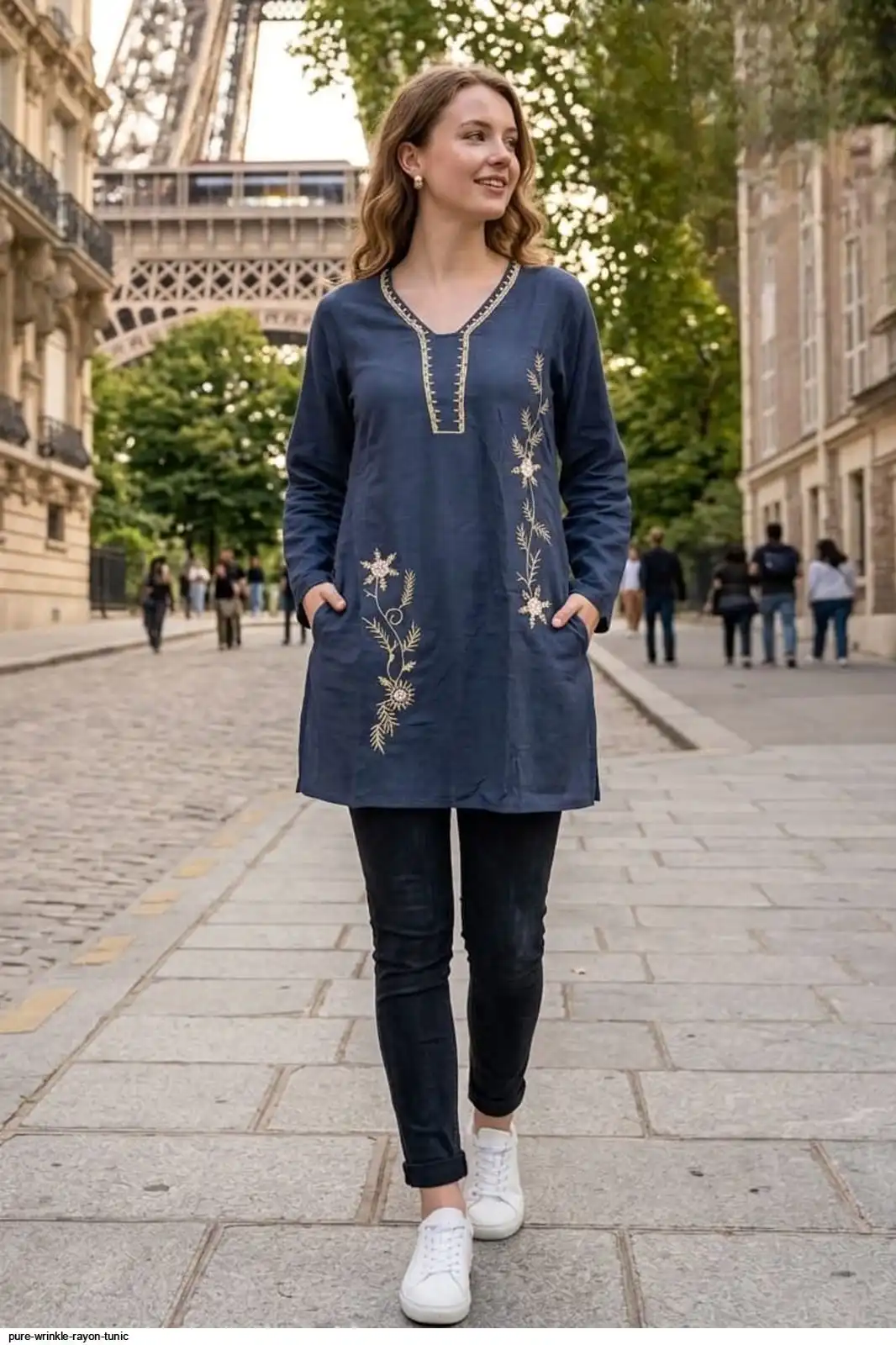 PURE WRINKLE RAYON TUNIC 23