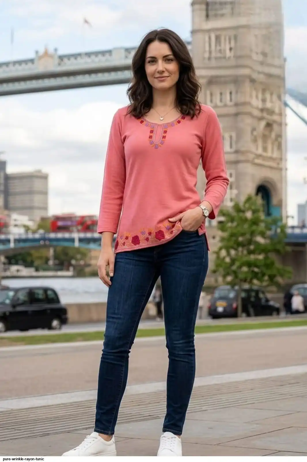 PURE WRINKLE RAYON TUNIC 24