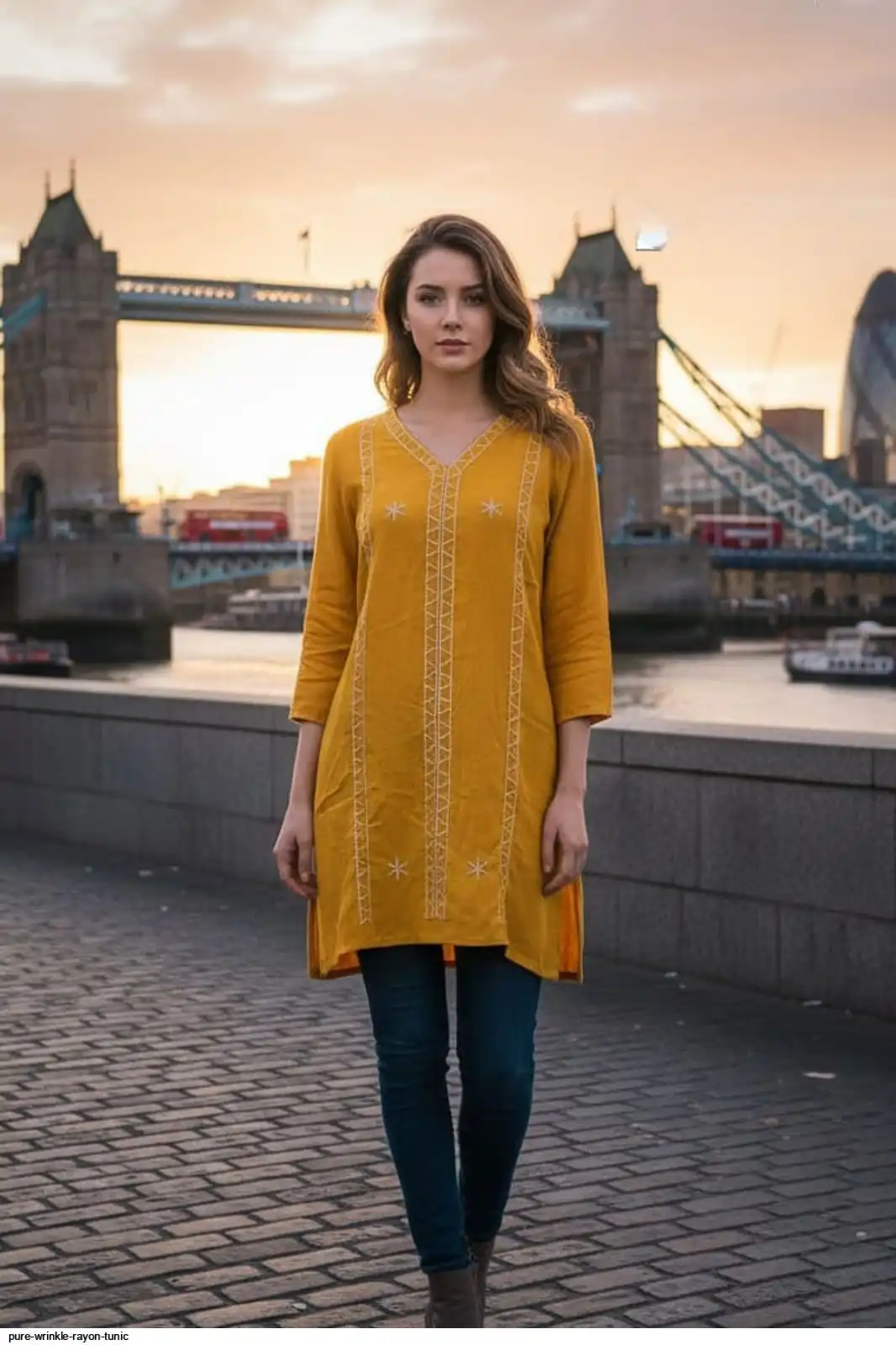 PURE WRINKLE RAYON TUNIC 28