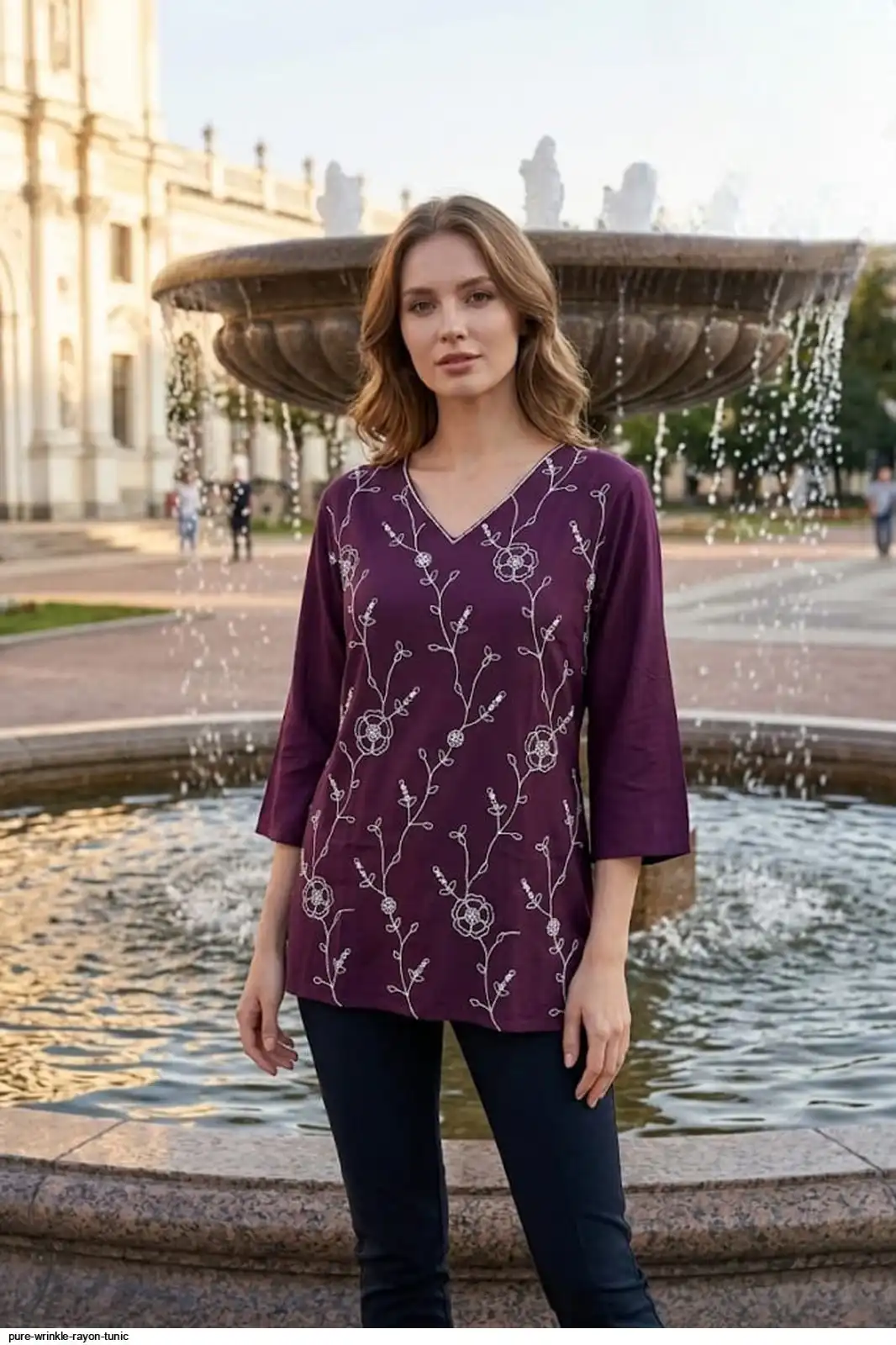 PURE WRINKLE RAYON TUNIC 31