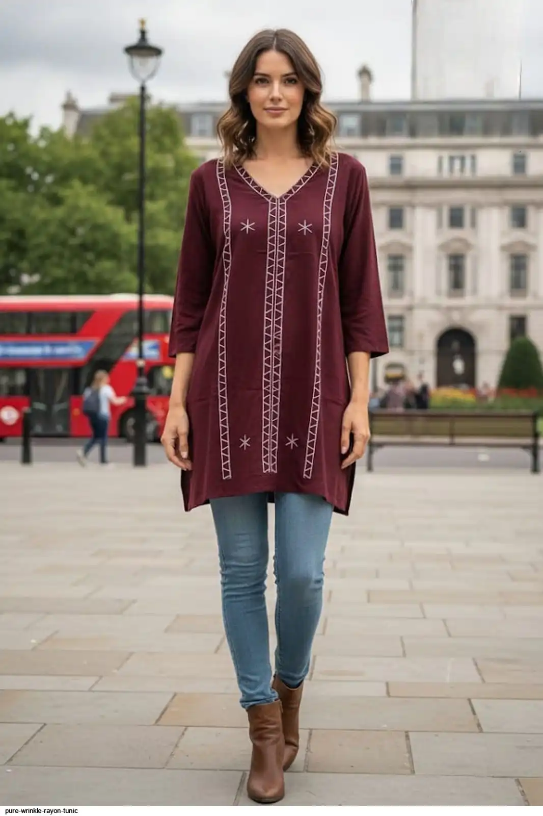 PURE WRINKLE RAYON TUNIC 41