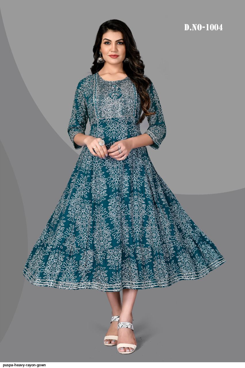 PUSPA HEAVY RAYON GOWN