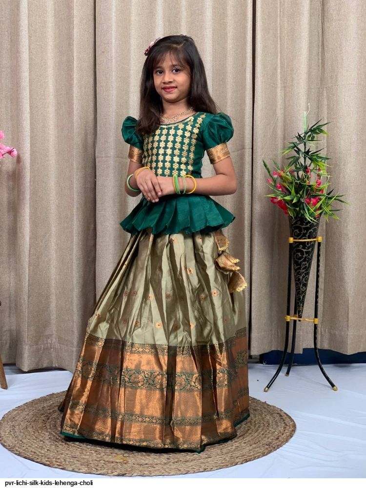 Soft Dola Silk Kids Lehenga Sets(Fully Stitched) - VASTRANZO