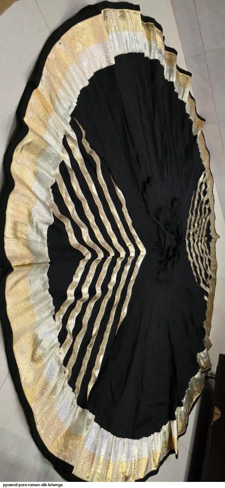 PYRAMID PURE ROMAN SILK LEHENGA 7
