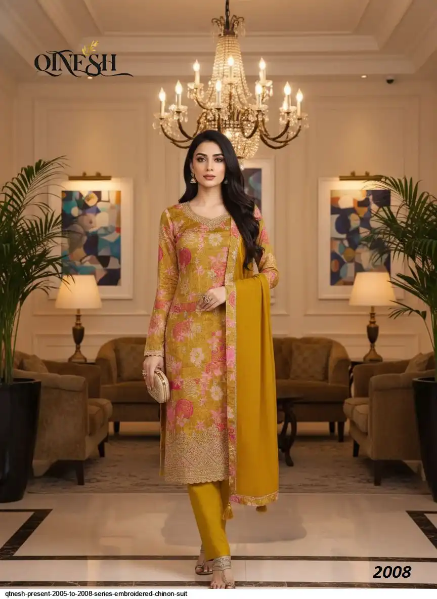 QTNESH PRESENT 2005 TO 2008 SERIES EMBROIDERED CHINON SUIT 2008