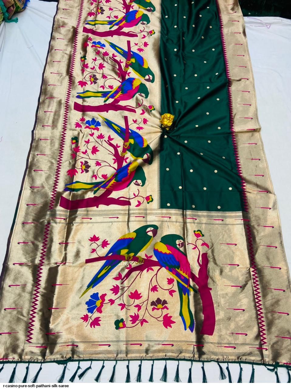 R CASINO PURE SOFT PAITHANI SILK SAREE G