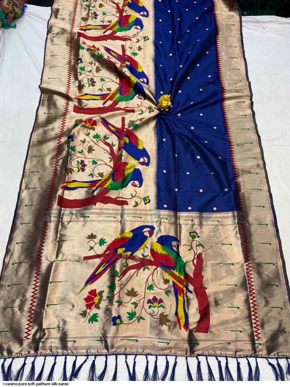 R CASINO PURE SOFT PAITHANI SILK SAREE B