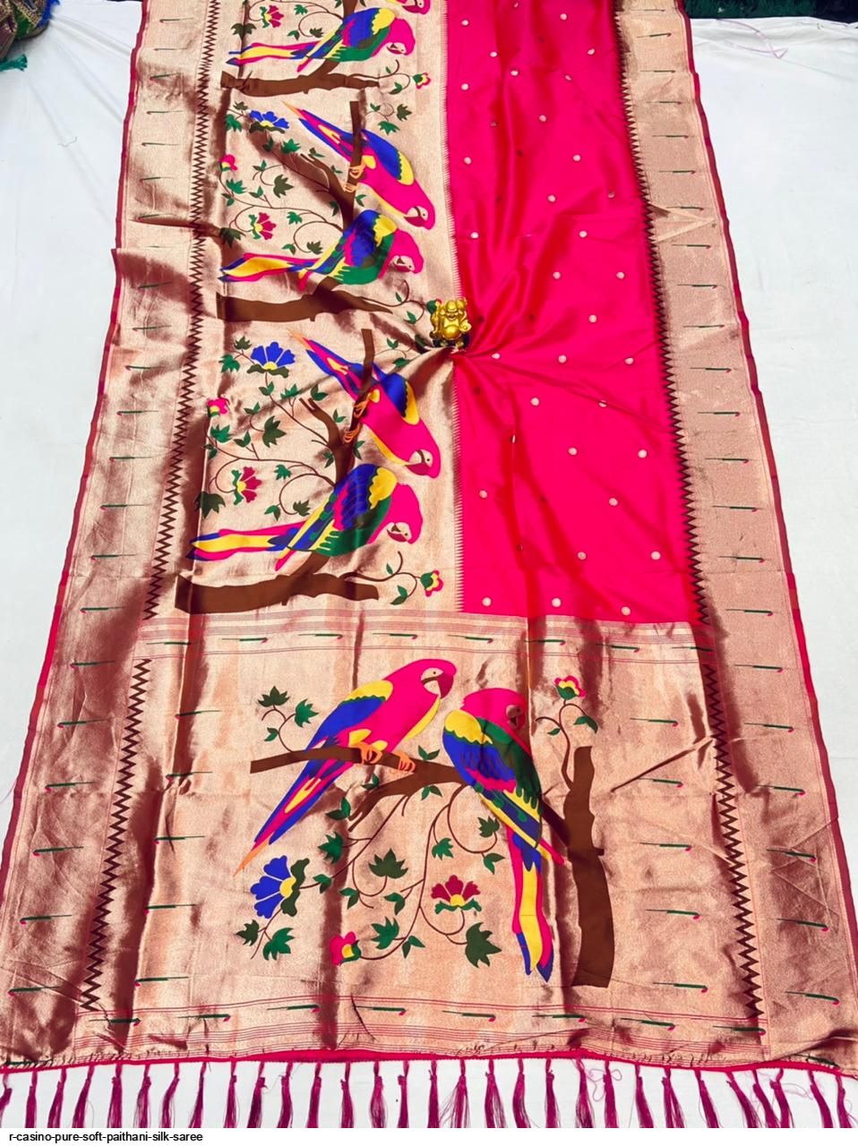 R CASINO PURE SOFT PAITHANI SILK SAREE J