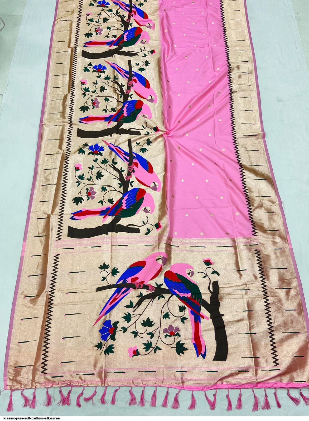 R CASINO PURE SOFT PAITHANI SILK SAREE F