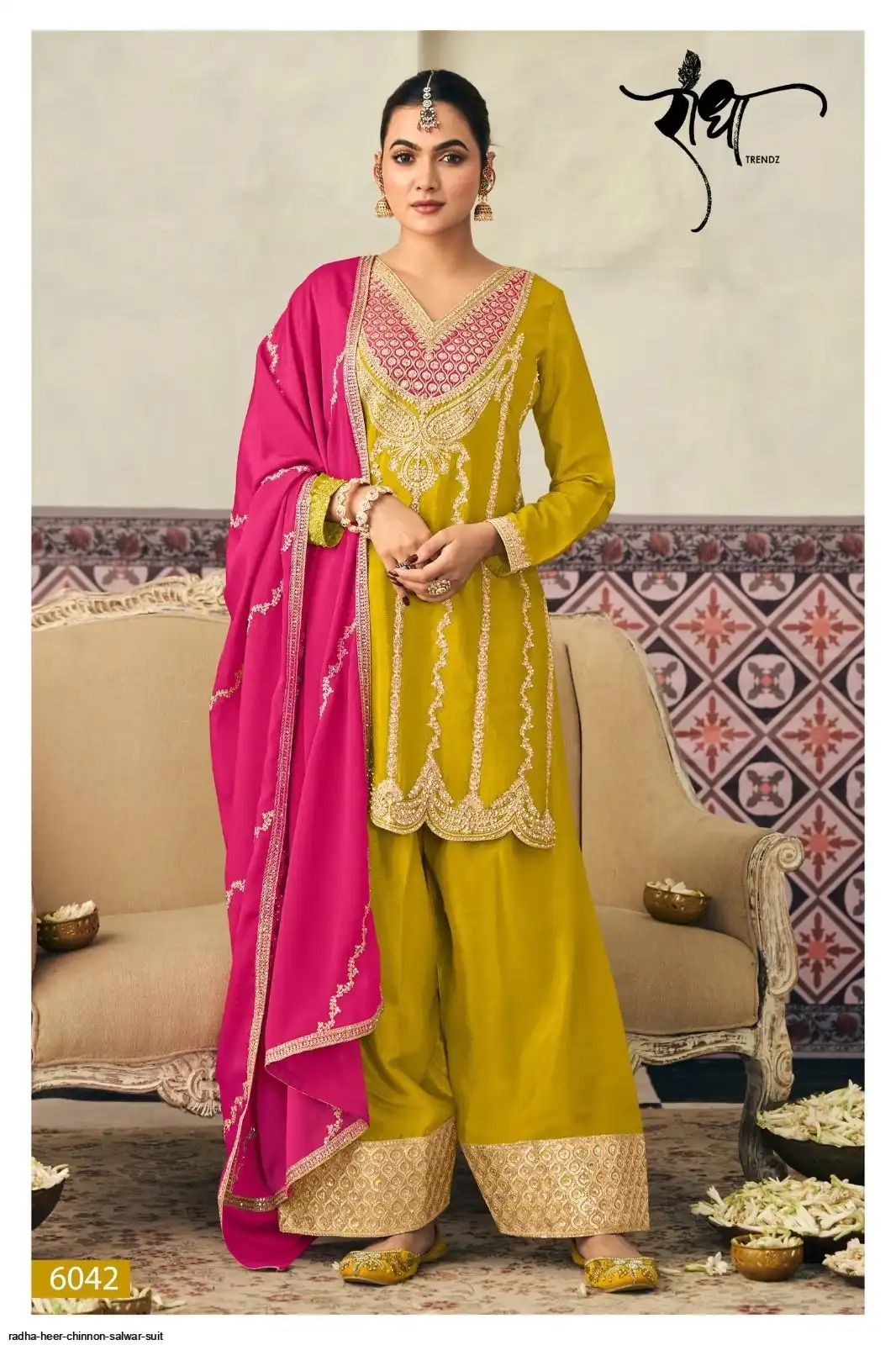 RADHA HEER CHINNON SALWAR SUIT 6042