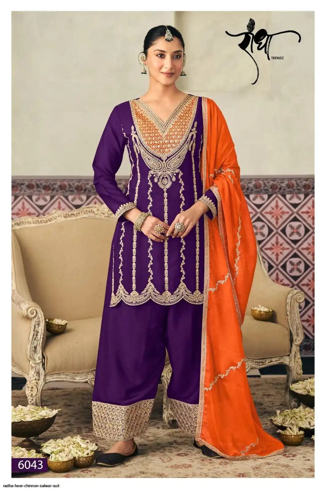 RADHA HEER CHINNON SALWAR SUIT 6043