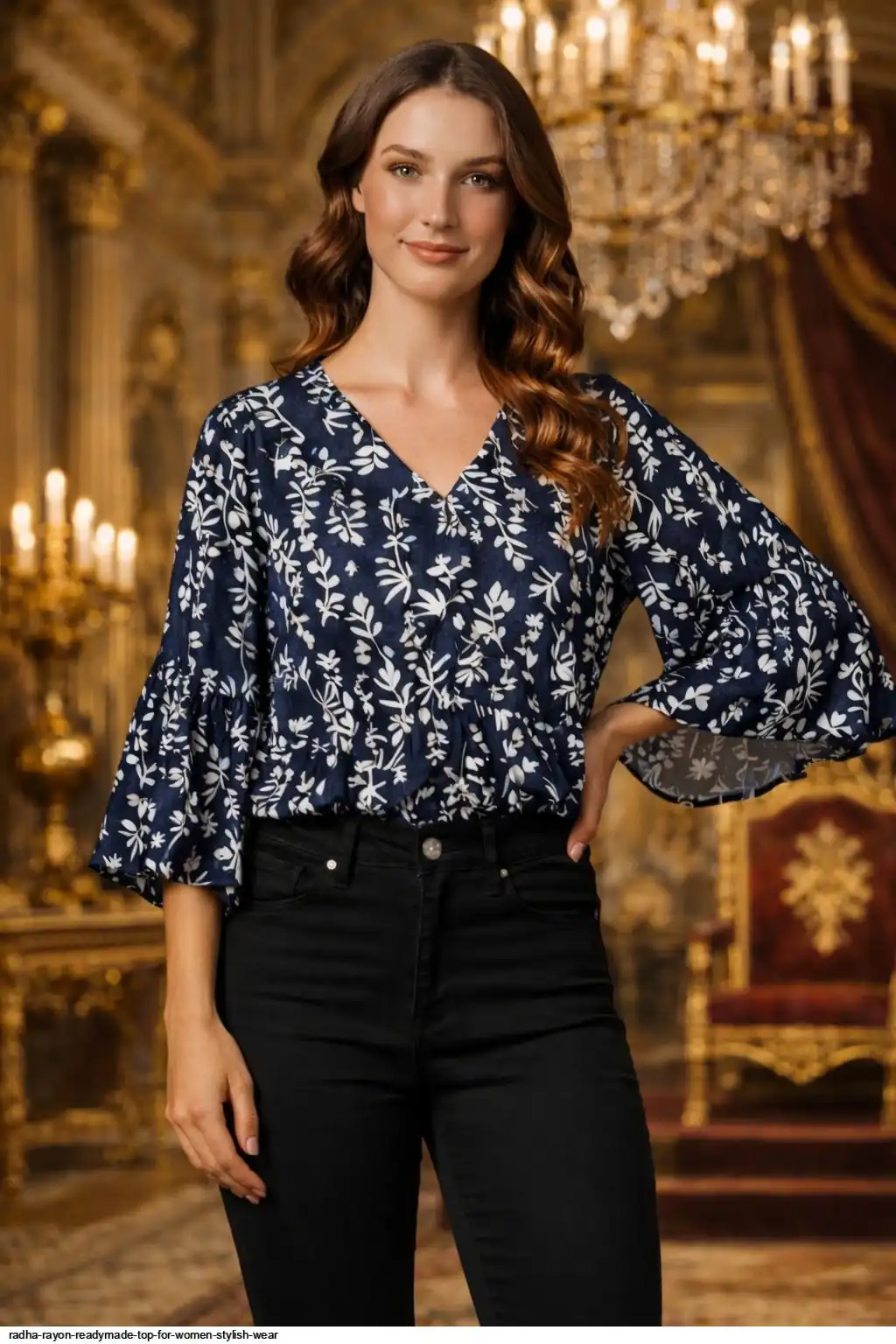 RADHA RAYON READYMADE TOP FOR WOMEN STYLISH WEAR B